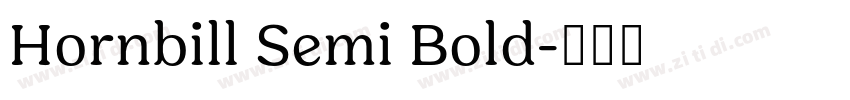 Hornbill Semi Bold字体转换